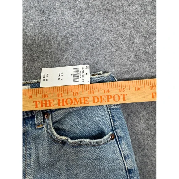 NWT Abercrombie Fitch The 90s Straight Mid Rise Jeans Women Size 27 Reguar - Picture 10 of 12